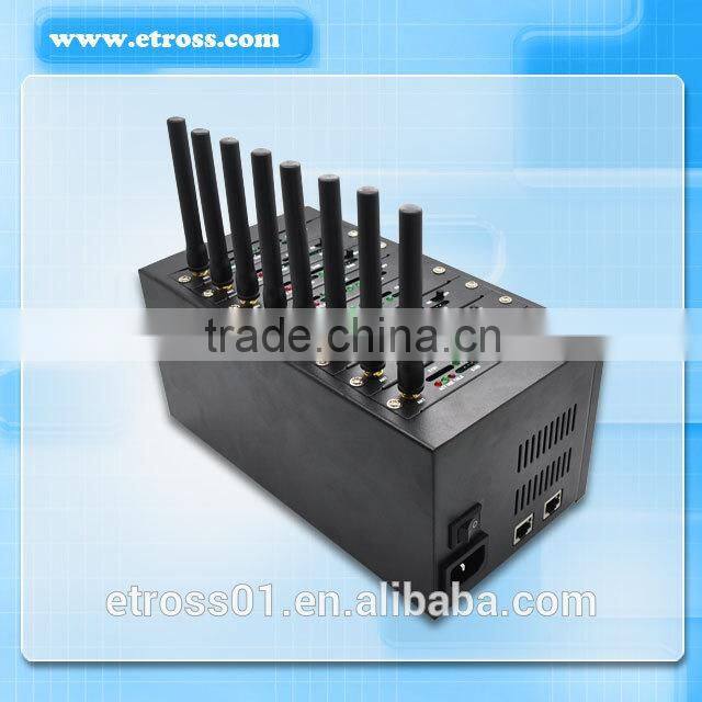New arrival! Etross 8132 / 8 ports 32 sim GSM quad band SIM rotation automatically GSM Modem for PBX/VOIP/IP PBX
