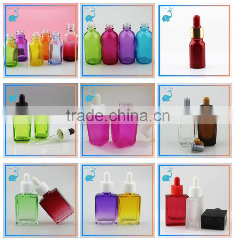 varies dropper caps 15 /30ml square glass dropper bottles with pipette caps