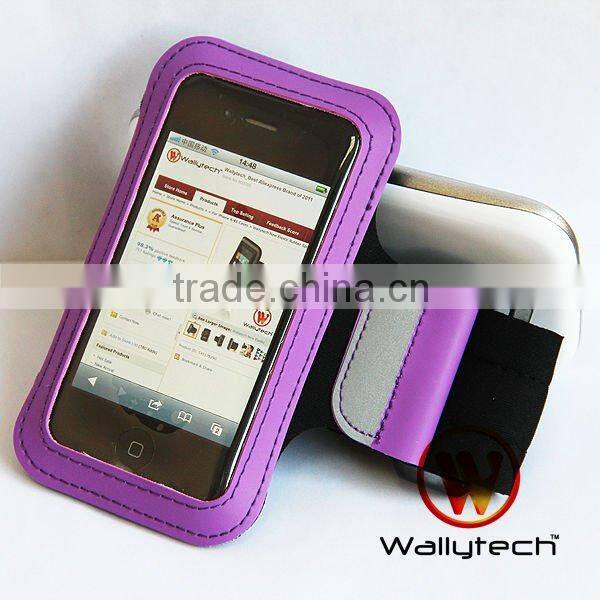 Wallytech New Elastic Rubber Sports Running Armband Cover Case For iPhone 4S 4 4G 3G 3GS