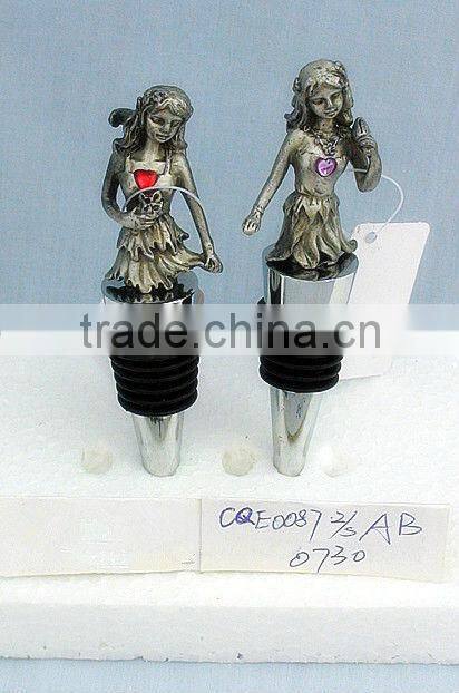 Zinc Alloy Wine Botter Stopper,Pewter Wine Stopper