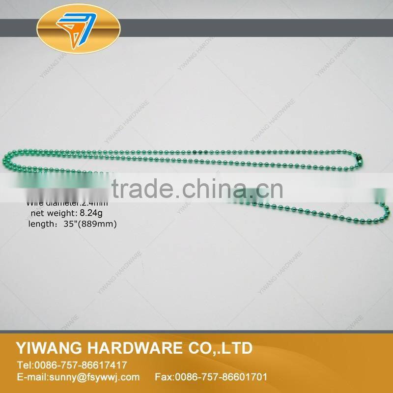 Fancy Electroplating Iron Bead Chain Necklace