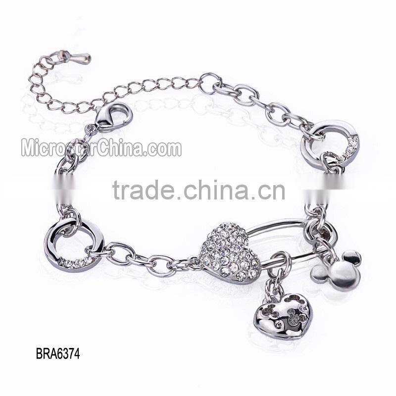 Alloy inlaid Austria diamond rhinestone bangle