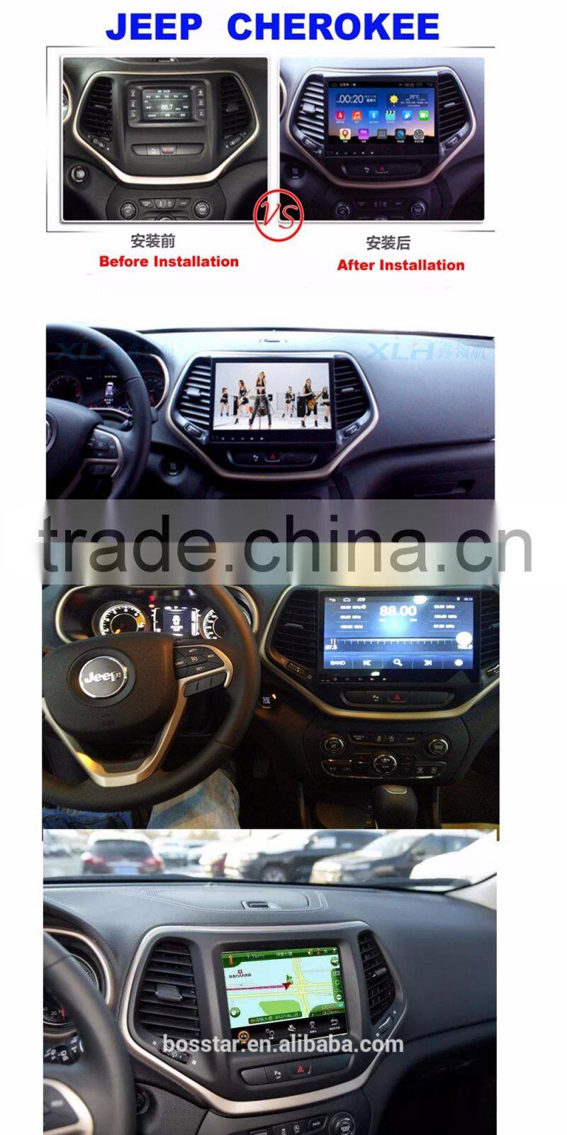 10.1inch Android 4.4.4 car radio dvd gps navigation system for JEEP CHEROKEE with HD touch screen,wifi ,bt