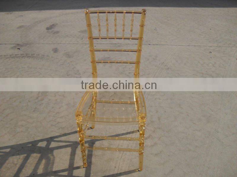 Disassembled Transparent Resin Restaurant Chiavari Chair