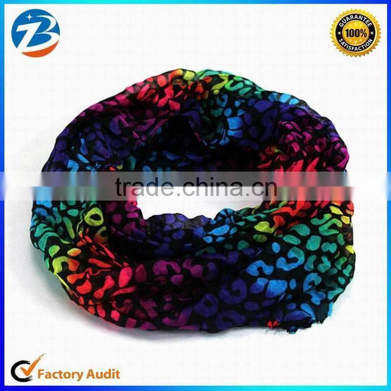 Cheap Fashion Plain Color Viscose Cotton Loop Scarf for Lady