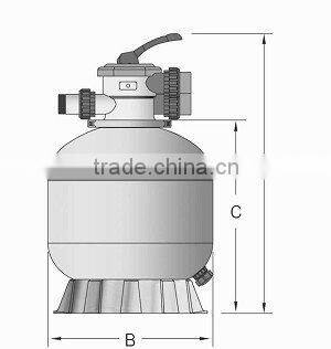 Glass fibre filter sand cylinder