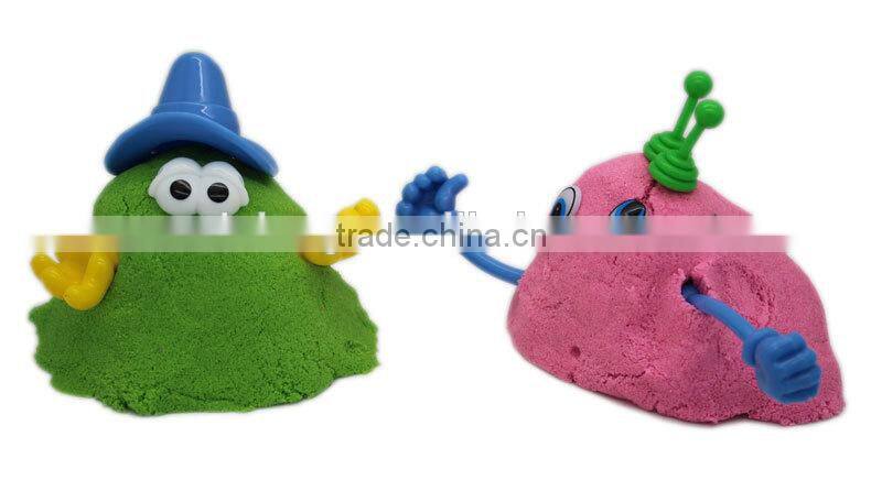 Assorted Colors ,moving soft sand molds,moving sand play toys plastic monster Sand Molds tools
