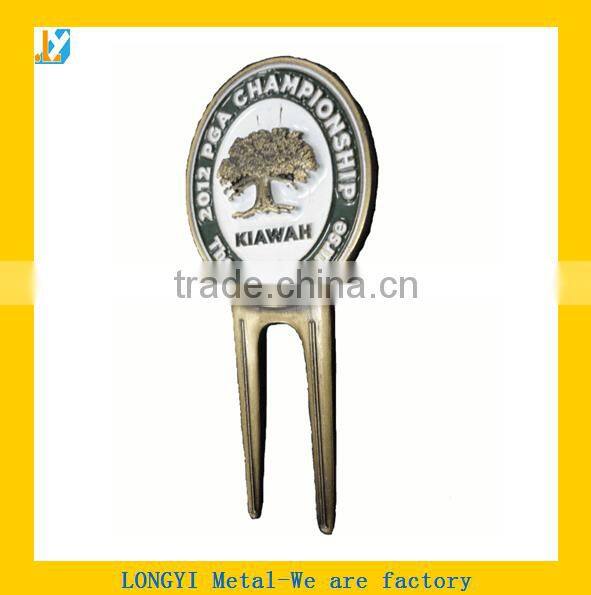 custom printing souvenir golf divot tool with golf ball marker