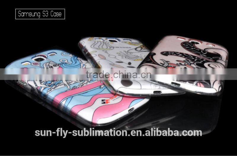 Sublimation transparent phone case for Samsung S3/S4/S5/NOTE2/NOTE3/sublimation polyglass cell phone case/customized clear case