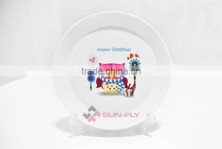 SUN-FLY New Wholesale plastic Custom printed children dinnerware Plate