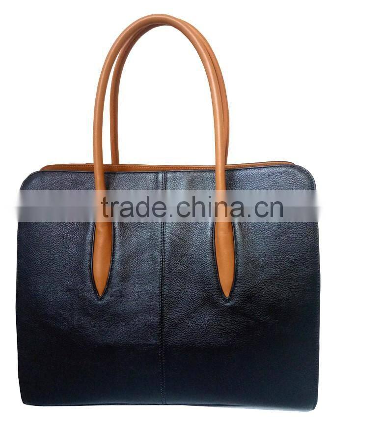 China gorgeous brand handbags genuine leather tote hand bags western purses handbags