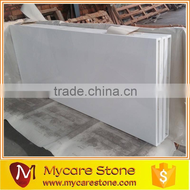 Wholesales pure white micro crystal nanoglass stone countertop