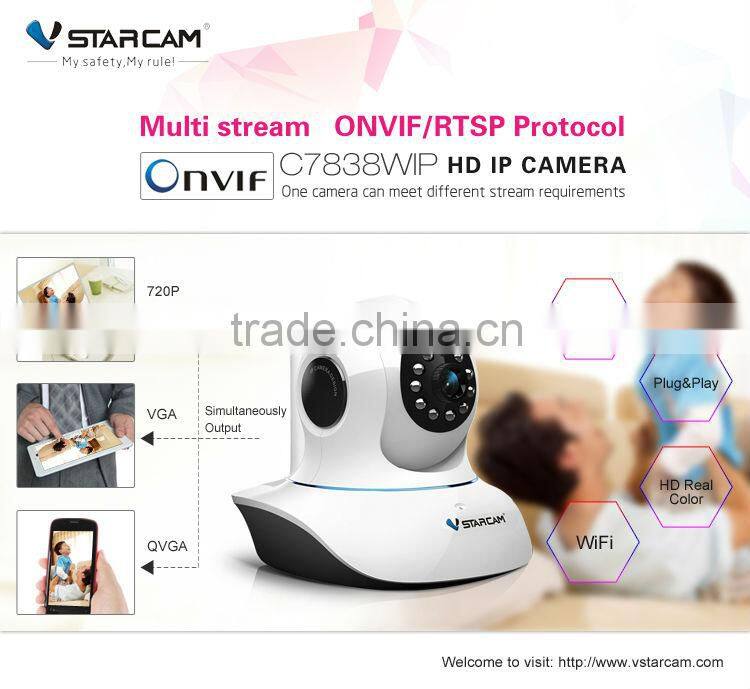 VStarcam PnP H.264 ONVIF IR CUT two way audio Wifi baby camera