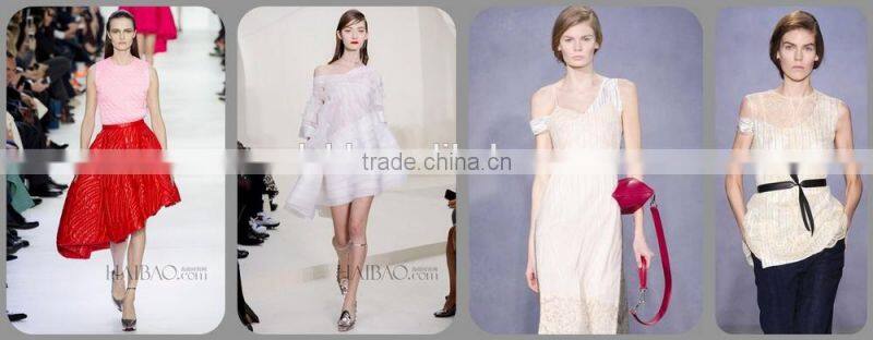MOQ 2 meters perpetual pleated chiffon fabric for fashion dress