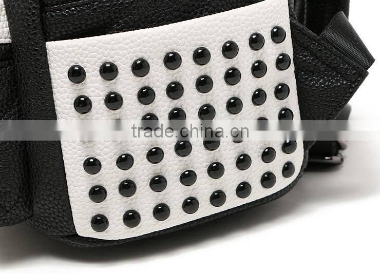 fashion pu backpack handmake panda design day backpack bag for young