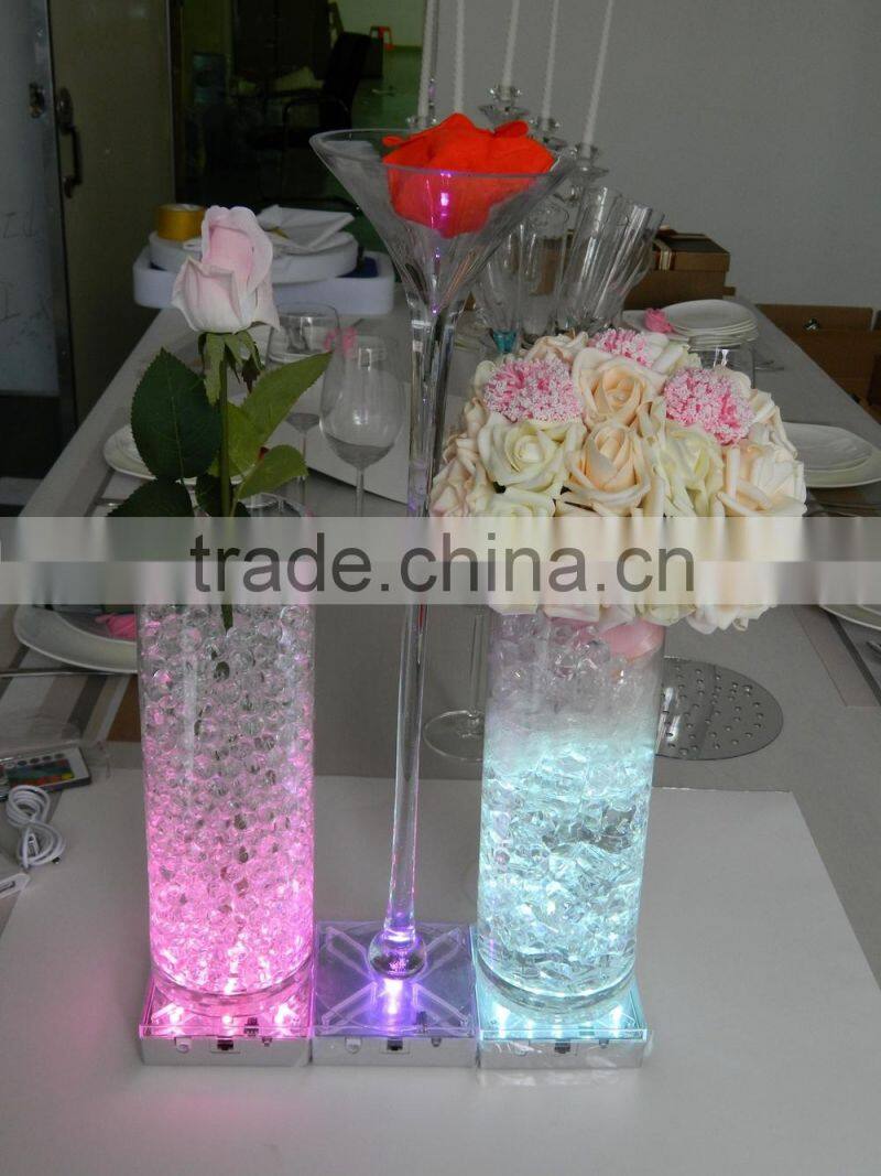Decorative items for Party /Wedding/Event stage decorations 4 inch led light base for vase