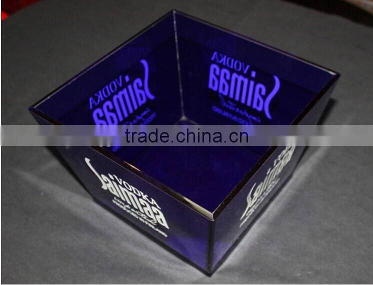 Handmade custom acrylic ice bucket for wine bottle display