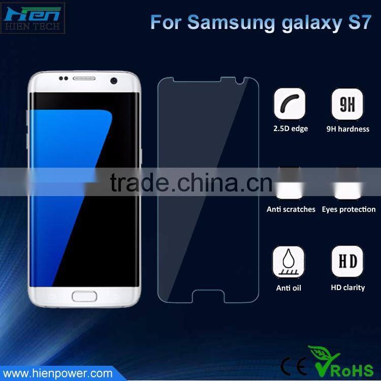 curved edges high sensitivity touch response glass screen protector for samsung s7