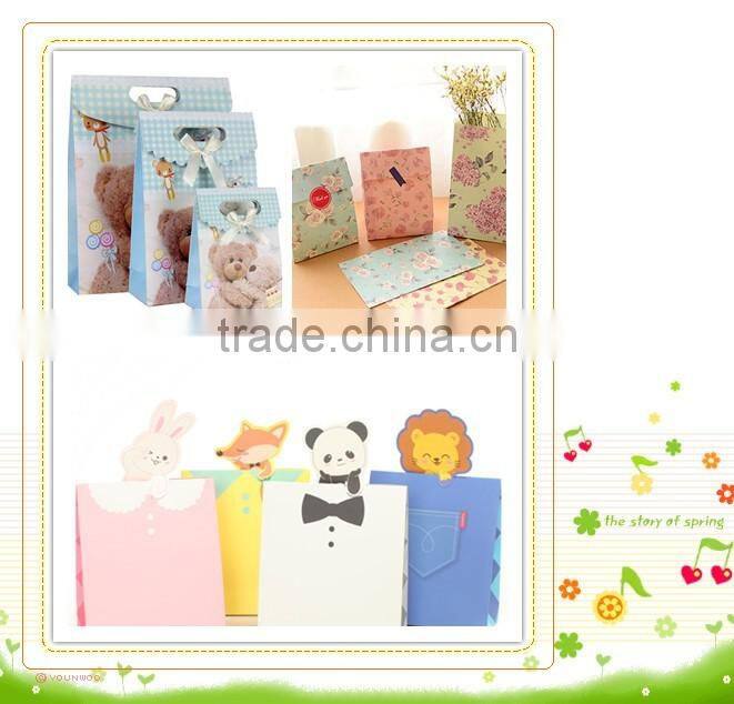 hot wholesale paper gift bag pink blue paper hand bag