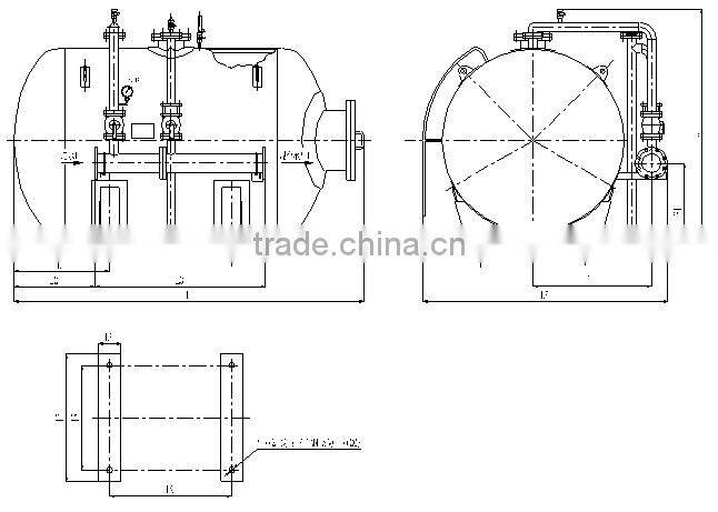 1000L foam system carbon steel foam bladder tank