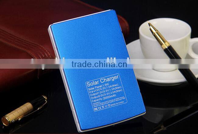 2015 new products 10000mah solar charger with full capacity, portable solar charger with 1.5W solar panel