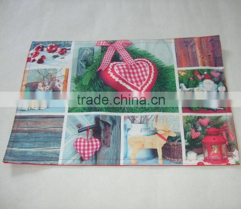 30x45cm customized valentine's day quilted fruit photo printing Placemat or table mat