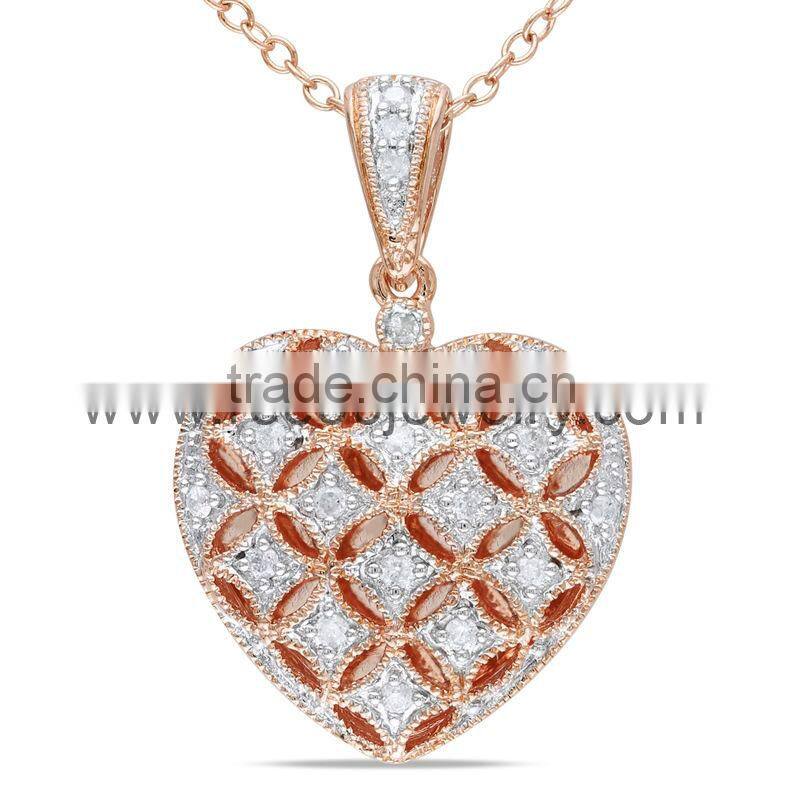 925 Silver Heart Pendant With Black Stone