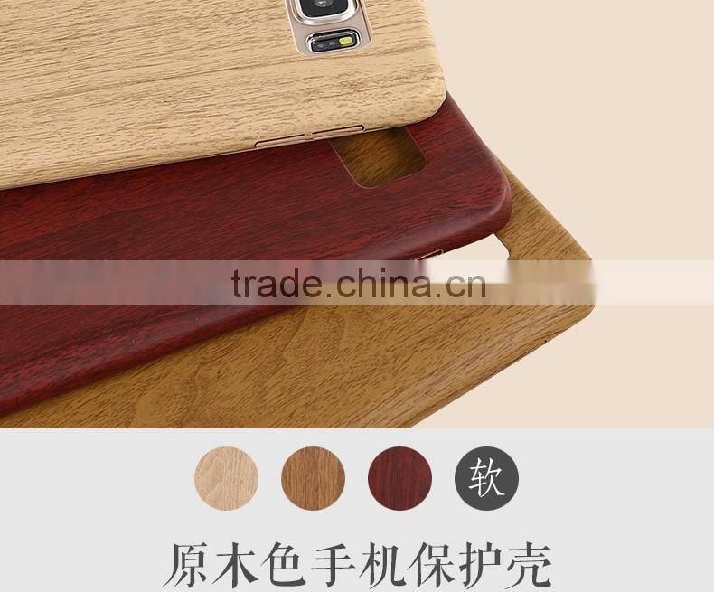 LZB Hot Sell PU SKin cover for Samsung galaxy note 5 wood case