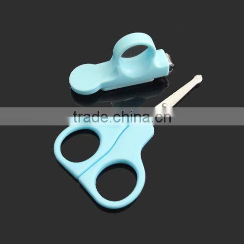 Pink 2pcs set Baby safety eco-friendly baby nail clipper and scissors