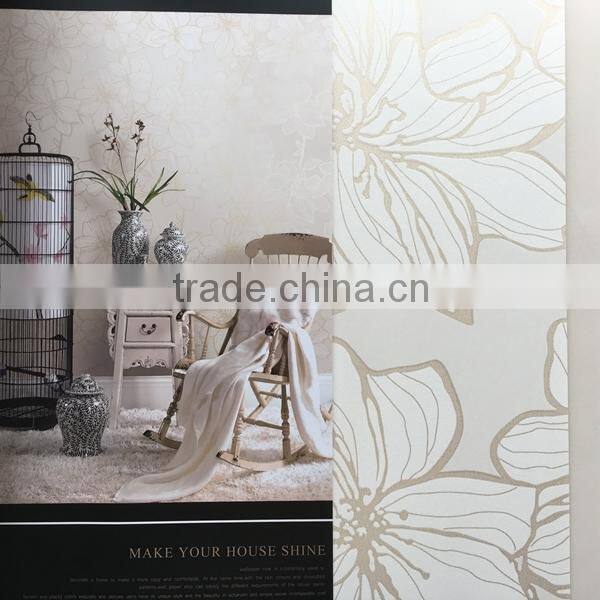 pretty flowers paper wallpaper for interior home decoration