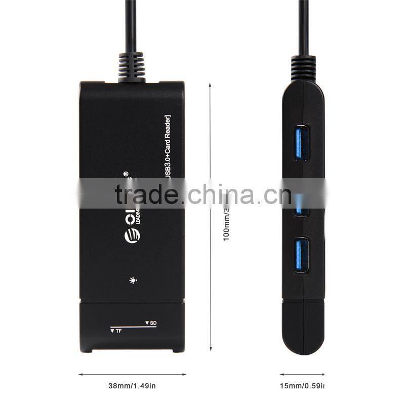 micro usb3.0 hub with TF SD card reader adapter