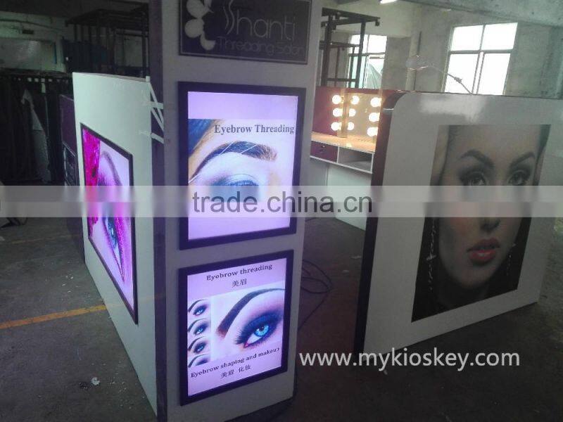 Eyebrow kiosk for mall shopping center customize and design