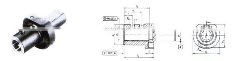 DIN69880 type E1 tool holder for boring bars with cylindrical shank