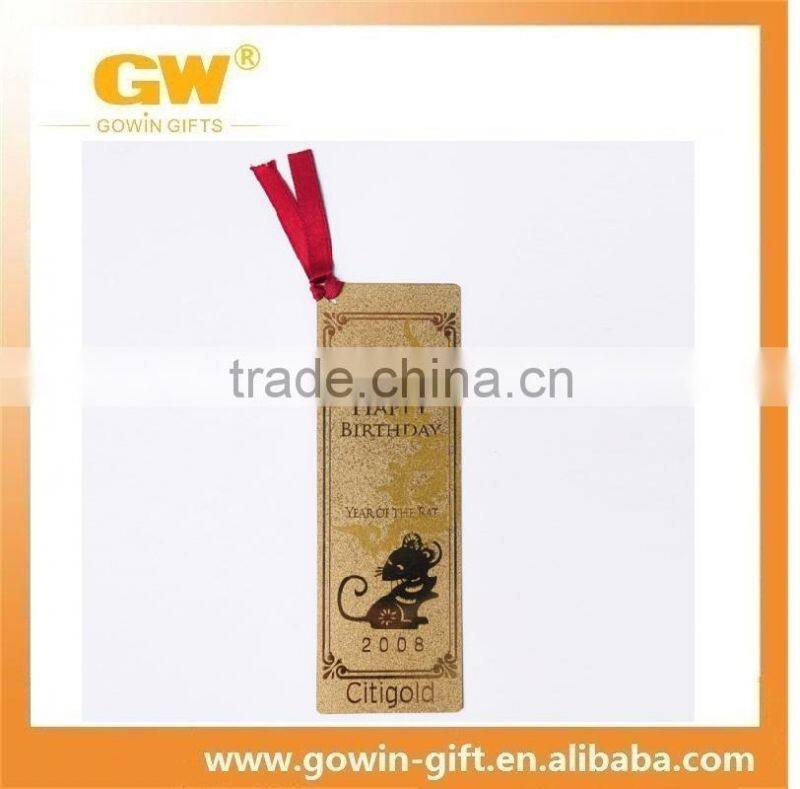 High quality promotional custom metal book mark
