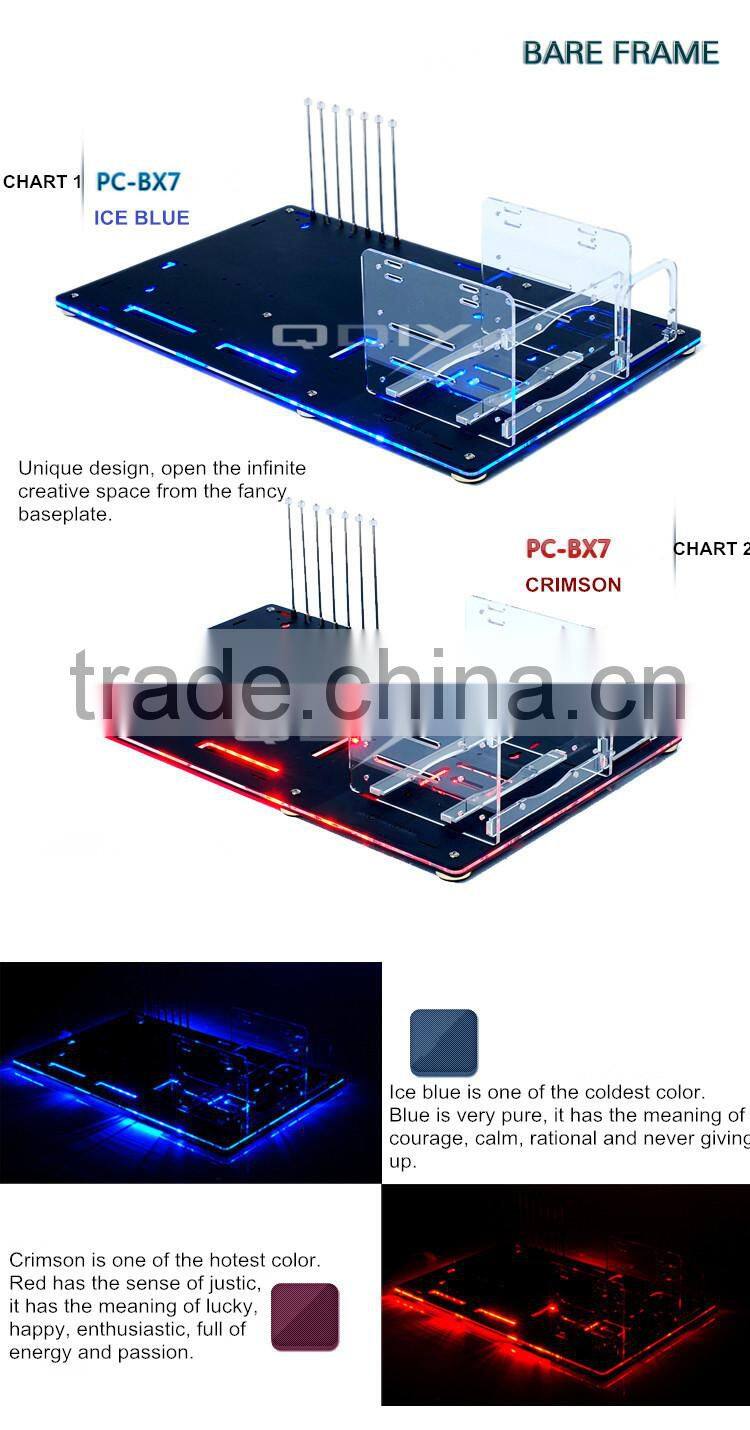 PC-BX7 Personalized Horizontal ATX Bare Frame Test Platform Computer Case Manufactory