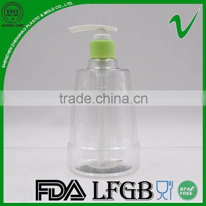 500ml cylinder spray plastic detergent bottle transparent in shenzhen