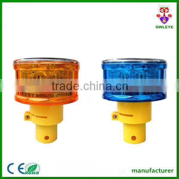 solar construction warning light,solar rechargeable led flashing beacon