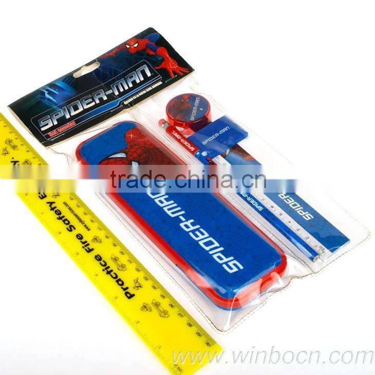 Stationery set including pencil case,pencil ,ruler,pencil sharpener