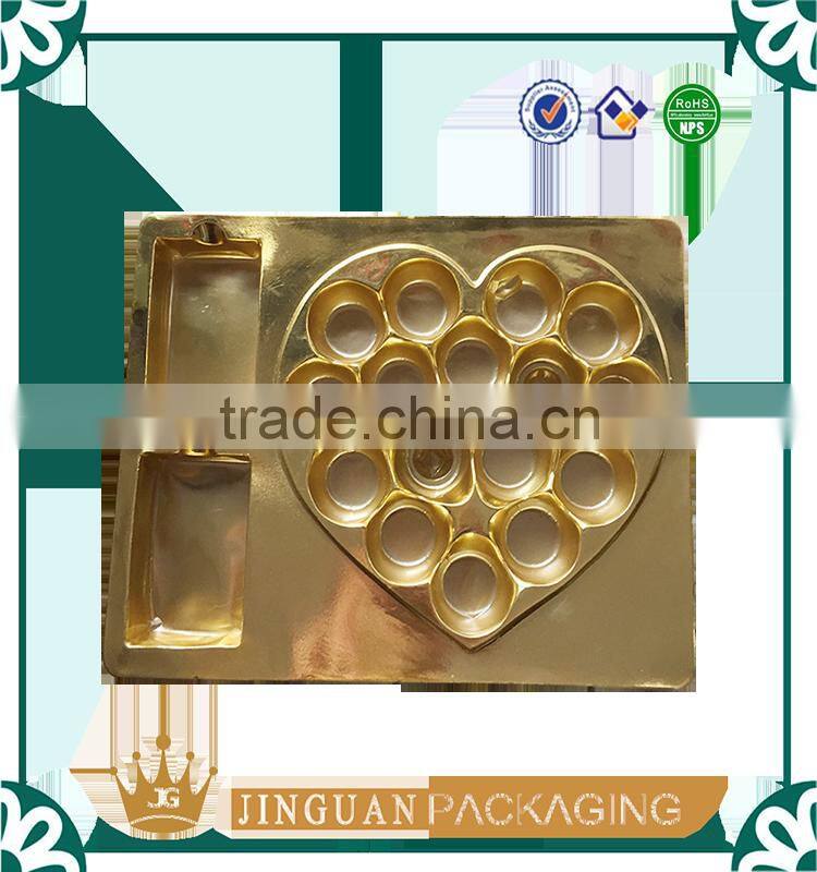 High quality golden blister tray for chocolate / cake / candy
