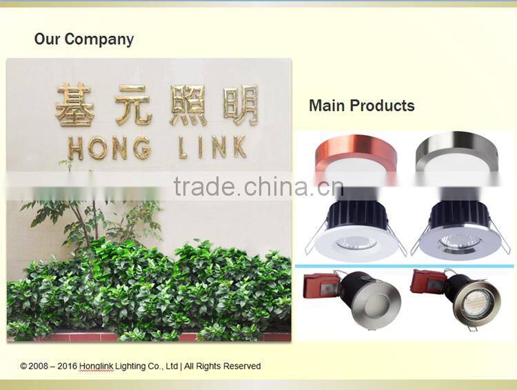 IP44 aluminum 90mins fire rated ajustable led downlight