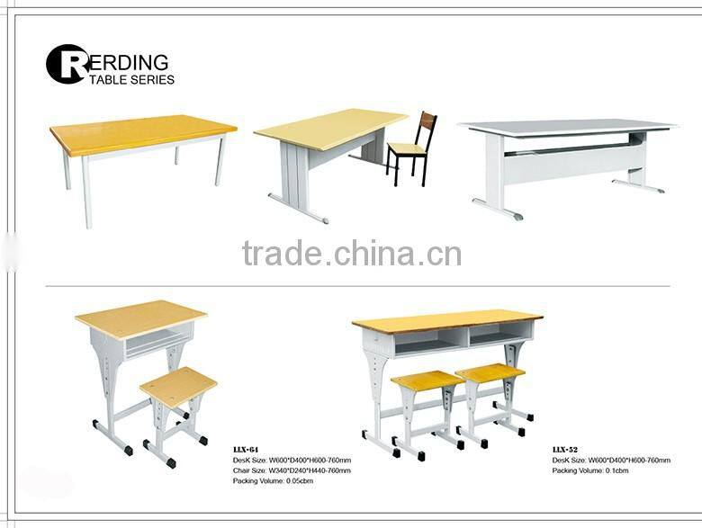 School Furniture Wooden Top School Library Reading Room Table