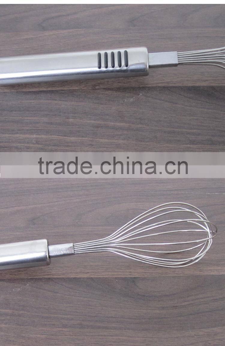 Manual stainless steel mixer beat eggs household blender bold stainless steel round bar handle Small Medium Large Whisk D08