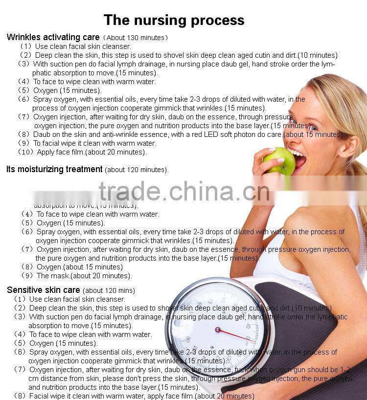 Top quality!hyperbaric oxygen bar equipment , Water oxygen jet peel skin rejuvenation machine RL-E01/oxygen jet facial machine