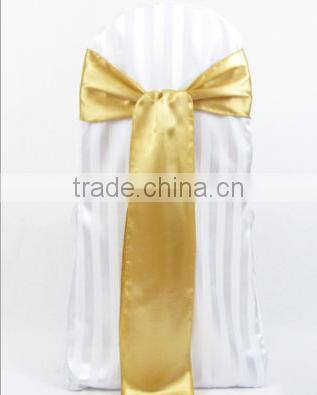 Royal blue satin chair sashes for wedding