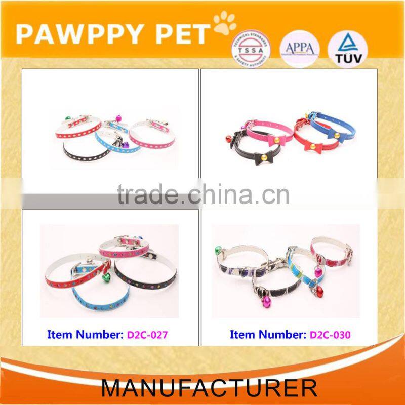 SOFT LEATHER DOG COLLAR FLOWER COLOUR PADDED MULTIPLE COLOURS