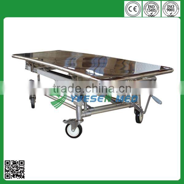 Funeral service morgue stainless steel mortuary stretcher
