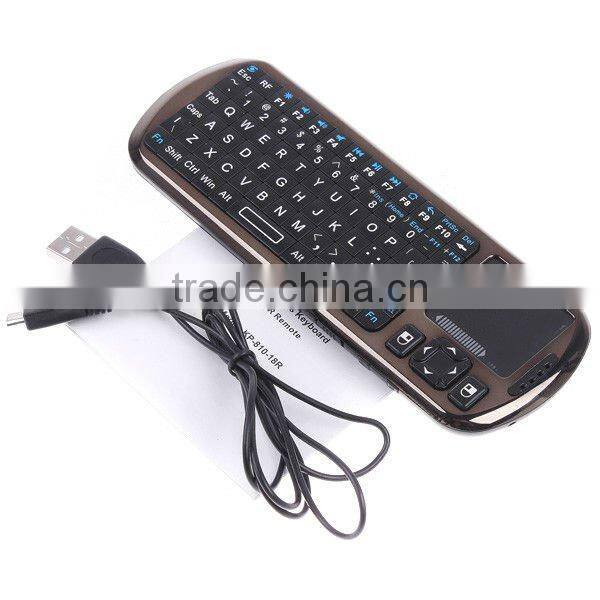 Hot sales 2.4G Mini handheld keyboard Wireless touchpad IR Remote & Laser keyboards