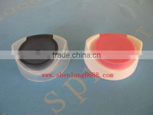 snap on plastic shampoo bottle cap in double colour each