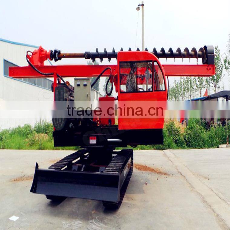 Crawler type solar pile hammer with hydraulic