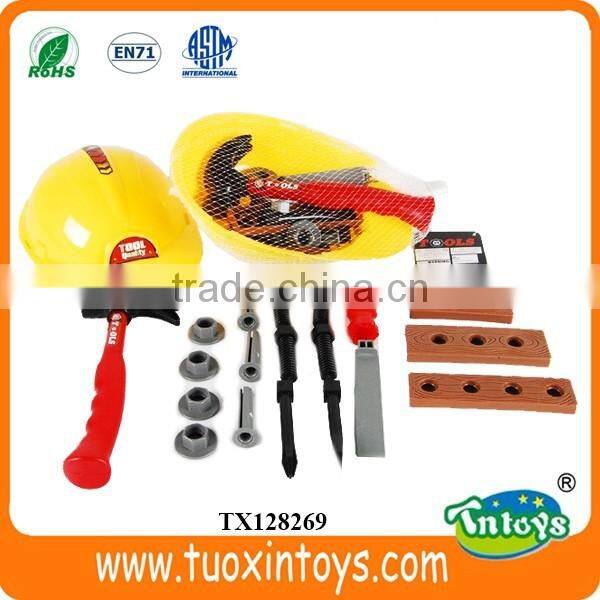 Cheap red plastic toy helmet for kids